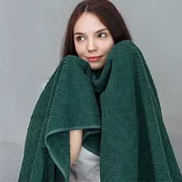 Рушник банний Lovely Svi  бавовна жаккардове для ванної, готелів, СПА - 70 х 140 см Milano Зелений (701124) - мініатюра 2