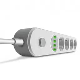 Віддалений рушій LDNIO SE4432 на 4 розетки 4 USB 2м Білий - мініатюра 5