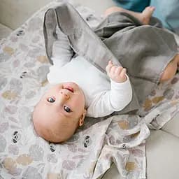 Пелюшки BabyOno муслинові бавовняні 70х70 см 3 шт. сірі (348/10) - мініатюра 6
