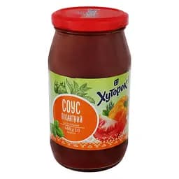 Соус Хуторок Пикантный пастеризованный, 460 г (784359)
