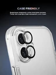 Захисне скло для камери Apple iPhone 16/16 Plus, Supreme BI, чорний колір, з рамкою, глянцеве скло для захисту лінз, протиударне, прозоре, з клейовим шаром по контуру, не впливає на якість фото, ArmorStandart (ARM79425) - мініатюра 6