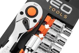 Neo Tools Набір торцевих головок, 12шт, 1/2", тріскачка 90 зубців, CrV - мініатюра 3