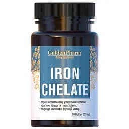 Вітаміни та мінерали Golden Pharm Iron Chelate, 90 вегакапсул
