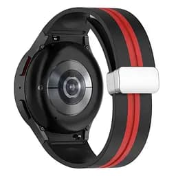 Ремінець для Samsung Galaxy Watch 4 Classic 42mm - чорно-червоний ширина кріплення 20мм силікон Watchbands Cls-line (W16-3WB83405514) - мініатюра 2
