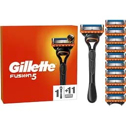 Станок для гоління чоловічий (бритва) Gillette Fusion5 з 11 змінними картриджами