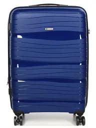 Валіза середня M поліпропілен Worldline Airtex 283 66×44×28см 80л Темно-синій - мініатюра 3