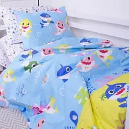Підковдра на блискавці MirSon Kids Time 17-0522 Sharks are fun, бязь, 210х143 см, різнокольорова