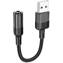 Перехідник Hoco Spirit transparent external Sound Card USB to 3.5 мм LS37 15cm DAC