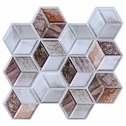Декоративна плитка ПВХ на самоклейці Sticker Wall SW-00001135 3D куби 300х300х5мм, ціна за 1 шт.