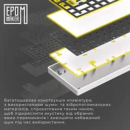 Клавіатура Epomaker EP84 Wisteria Linear White механічна бездротова (EP84-W-WL) - мініатюра 12