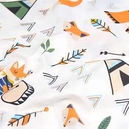 Дитяча постільна білизна в ліжечко WOOD FOX, теракотовий (FoxWigwam_Starfall_140) - мініатюра 8