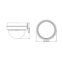 IP-відеокамера 5Mp TVT TD-9552E3B-A (D/AZ/PE/IR2) f=2.8-12mm з мікрофоном (77-00345) - мініатюра 2