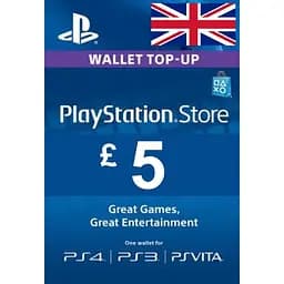 Цифровий код Соні PlayStation Network поповнення гаманця рахунку свого облікового запису на суму 5£ GBP UK-регіон