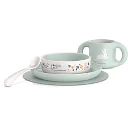 Набір посуду для годування Suavinex Wonderland +6 місяців світло-зелений (308807)