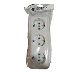 Розетка Lumano потрійна з/з зовнішня біла РА16-243 (77шт/ящ) ROYAL (інд.підключення) (19962)