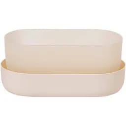 Вазон с поддоном Plastia Tolita, 3,2 л, бежевый (1909783040)