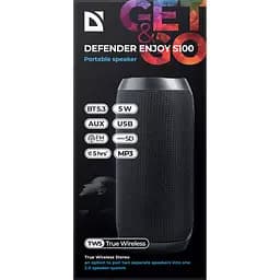 Акустична система 1.0 Defender S100 5Вт, BT/FM/USB/TF/AUX/TWS - мініатюра 4