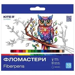 Фломастери Kite K-448 18 кольорів (4063276207074)(SC)