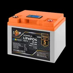 Акумулятор LP LiFePO4 для ДБЖ LCD 12 V (12,8 V) - 50 Ah (640 Wh) (BMS 50A/25A) пластик - мініатюра 2