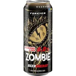 Пиво Forever Zombie светлое безалкогольное нефильтрованное 0.5% 0.5 л