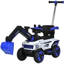 Дитяча каталка-толокар, трактор Bambi Racer до 35 кг, 2 мотори, MP3, управління пультом  M 5783BL-4