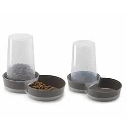 Moderna Tasty Jumbo WildLife Модерна 2в1 автогодівниця автопоїлка для собак дизайн Дикий Світ, 3,79 л корич