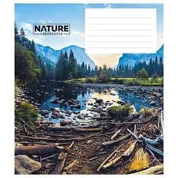 Зошит загальний Школярик Nature landscapes у лінію 24 аркушів 25 шт. (024-3375L)