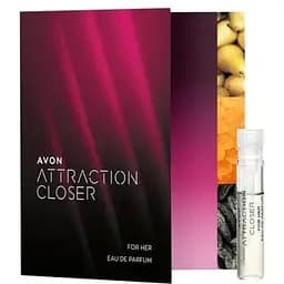 Листовка с пробным образцом Avon парфюмерная вода ATTRACTION CLOSER For Her 0.6 мл