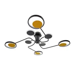 Люстра стельова Brille в спальню LED 50W WW+NW+CW BK (BR-01 657C/8)