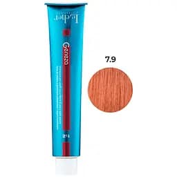 Профессиональная стойкая аммиачная крем-краска для волос Le Cher Geneza 7.9 (7BC) карамельный блонд 100 мл