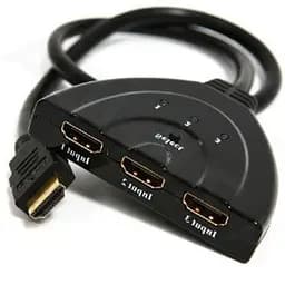 Перемикач HDMI-інтерфейсу Cablexpert HDMI - 3хHDMI V 1.4 (M/F), 0.5 м, чорний блістер (DSW-HDMI-35) - мініатюра 2