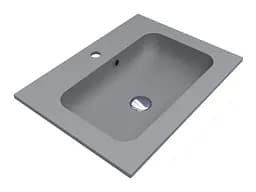 Умивальник Miraggio DELLA 600 GRAY (0000988) Mirasoft, Матовий, Накладний/Врізний, Сірий