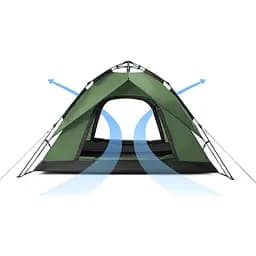 Намет Naturehike NH21ZP008 чотиримісний автоматичний темно-зелений - мініатюра 2