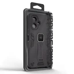 Чехол для TECNO Spark Go 2 4G (KM4), Proover, черный, с подставкой и магнитом, противоударный, ударопрочный, бронированный, панель-накладка, защита всего корпуса, термополиуретан (TPU) + поликарбонат (PC), ArmorStandart (ARM87170) - мініатюра 3