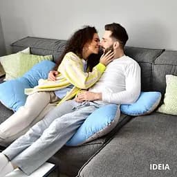 Подушка Ideia П-подібна для вагітних та відпочинку, 140x75x20 см, світло-сіра (8-33724 сірий/св.сірий) - мініатюра 9