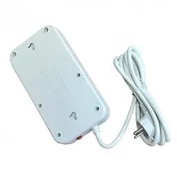 Мережевий фільтр подовжувач 2 метри на 3 розетки, 4 USB 3.4A, 2 Type-C з вимикачем та заземленням 3000 Вт 16А Power Socket J07 білий - мініатюра 7
