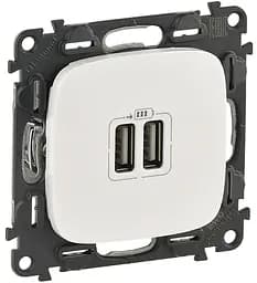 Розетка подвійна USB для зарядки Valena ALLURE білий Legrand osv0001983