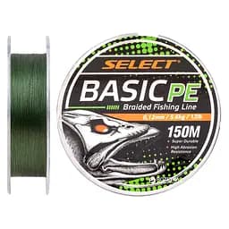 Шнур Select Basic PE 150m Dark Green 0.12mm 12lb/5.6kg (1870.18.22)