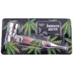 Трубка курительная металлическая №HL-YD038-3 Конопля (do270)