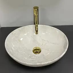 Умивальник VBI Parma light stone glossy накладний VBI-011026, Мармур