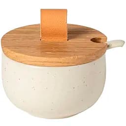 Цукорниця Casafina Pacifica з кришкою та ложкою 220 мл бежева (560673982898)