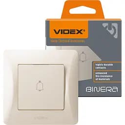 Кнопка звонка Videx Binera кремовая (VF-BNDB1-CR)