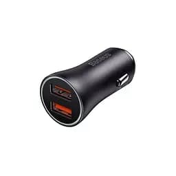 Автомобільний зарядний пристрій Baseus Golden Contactor Max Dual Fast Charger Car Charger U+U 60 W CGJM000013