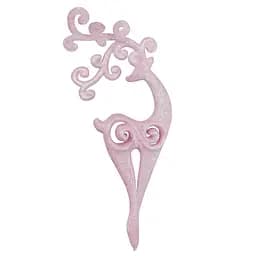 Елочная игрушка MIS LT Олень Сказочный 7х18х3,5 см розовый