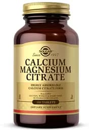 Вітаміни та мінерали Solgar Calcium Magnesium Citrate, 100 таблеток