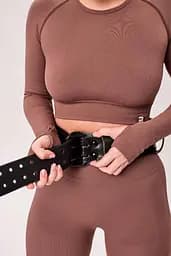 Пояс BiotechUSA Bodybuilding leather belt black M - мініатюра 4