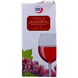 Вино Повна Чарка Кадарка Черноморская, красное, полусладкое, 1 л