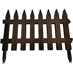 Паркан для газону ММ-Пласт 46х36 см 10 шт. коричневий (000027077)