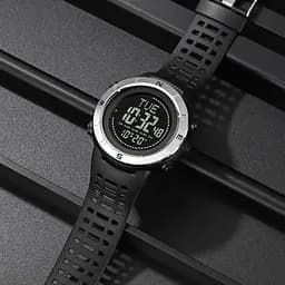 Годинник чоловічий спортивний з компасом Skmei 2096 Compass (Чорний з сріблястим) - мініатюра 5
