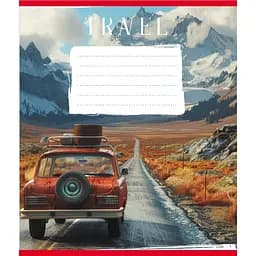 Зошит учнівський "Подорож на авто" Leader 036-570083K-1 в клітинку, 36 аркушів